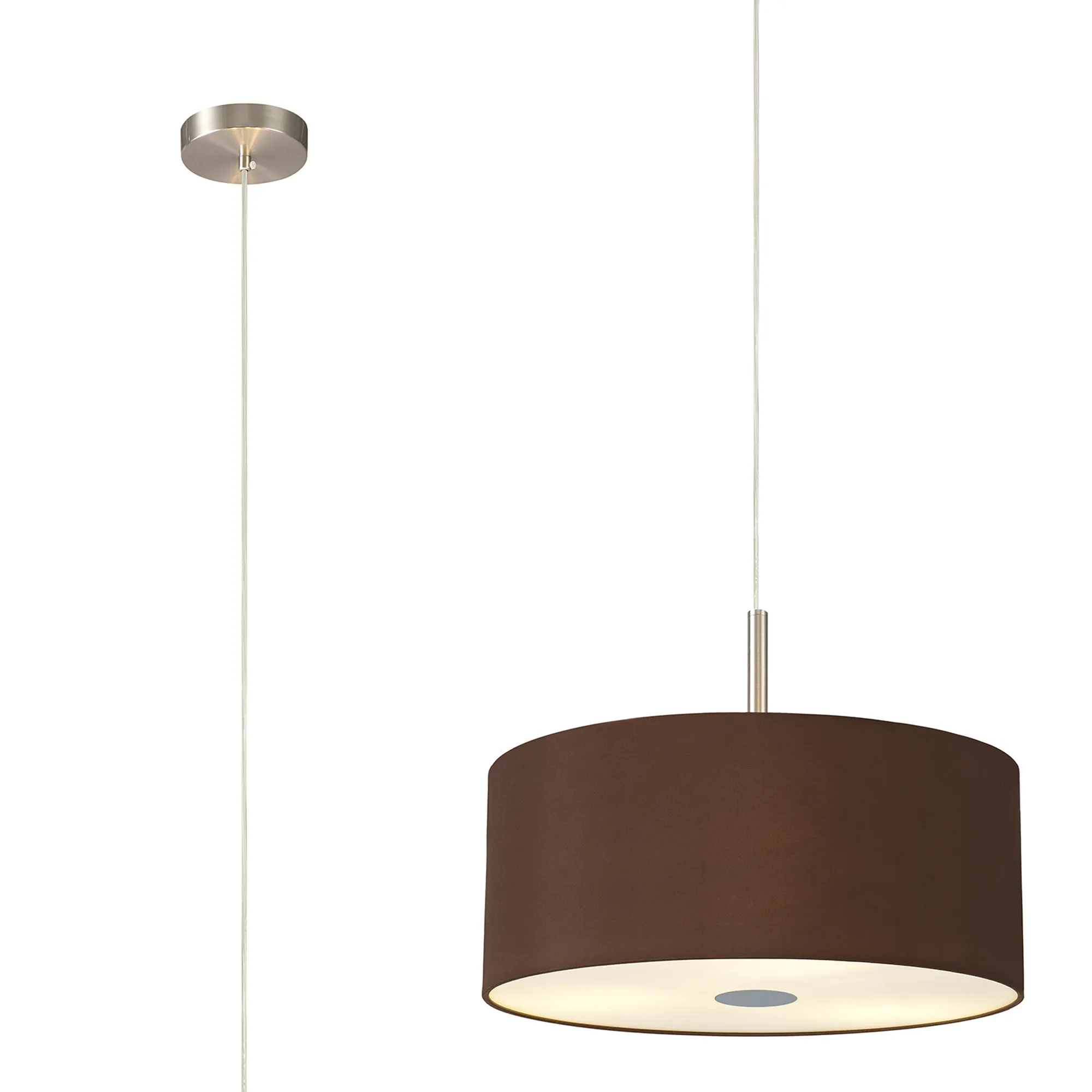 Baymont 40cm 3 Light Pendant Satin Nickel, Raw Cocoa/Grecian Bronze, Frosted Diffuser DK0436  Deco Baymont SN RC